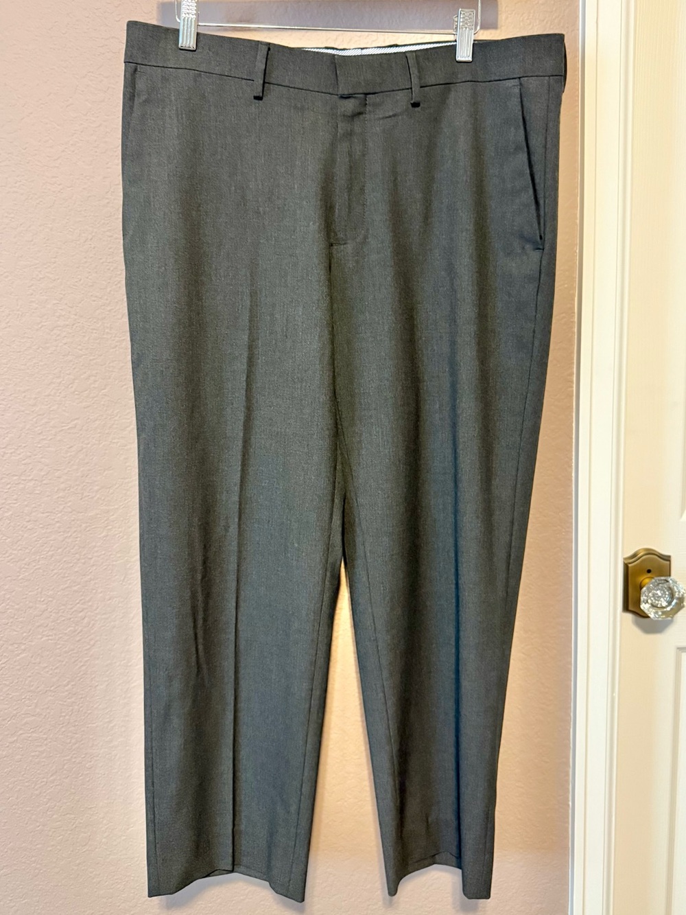 J.M. Haggar Straight Fit Dark Grey Men’s Pants 34 x 25